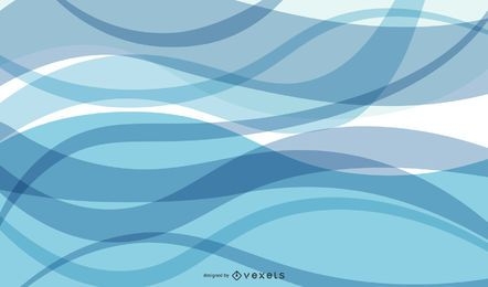 Blue Abstract Wave Background Vector Art