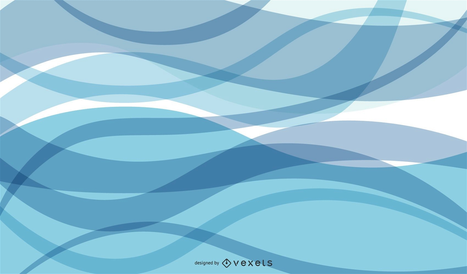 Arte abstracto azul de la onda del fondo del vector