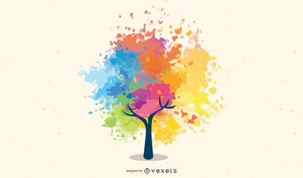 Ilustración de vector de árbol abstracto