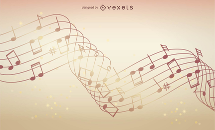 Ilustración de vector de fondo de música abstracta