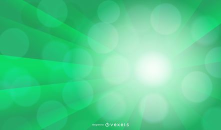 Diseño de fondo de luz verde Ray Bokeh