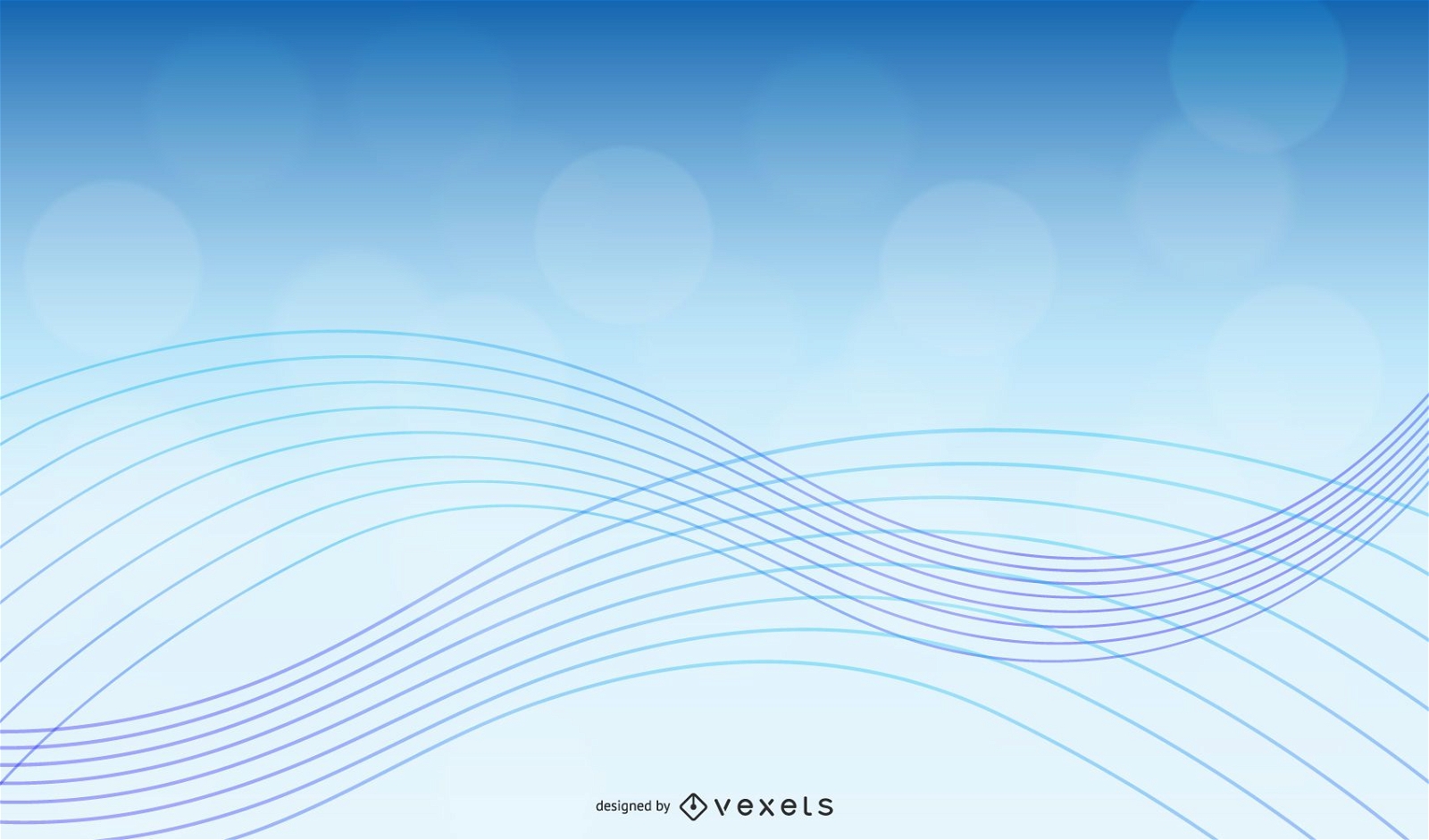 Vektor-abstrakter Hintergrund mit blauer Welle