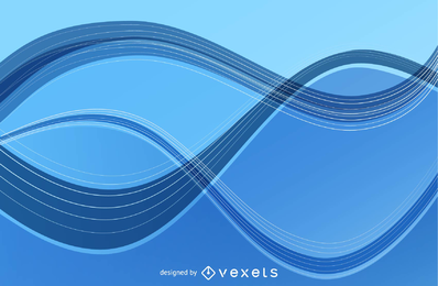 Arte abstracto de vector de líneas de onda