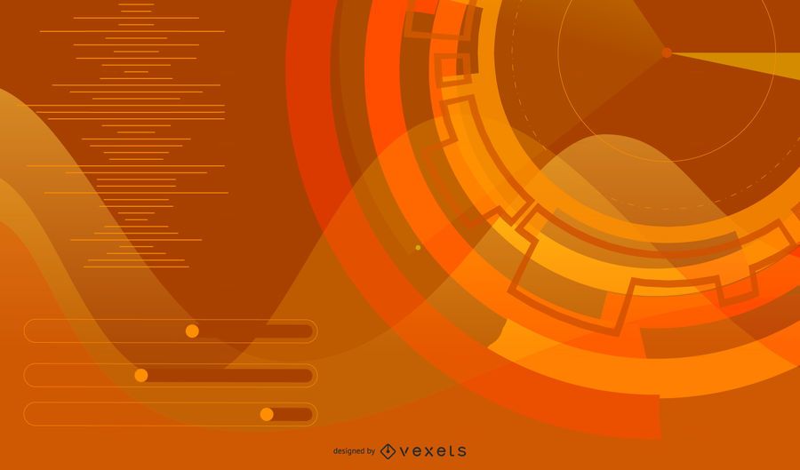Fundo futurista em laranja Fundo futurista em laranja