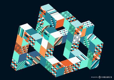 Gráfico vectorial de diseño colorido moderno abstracto