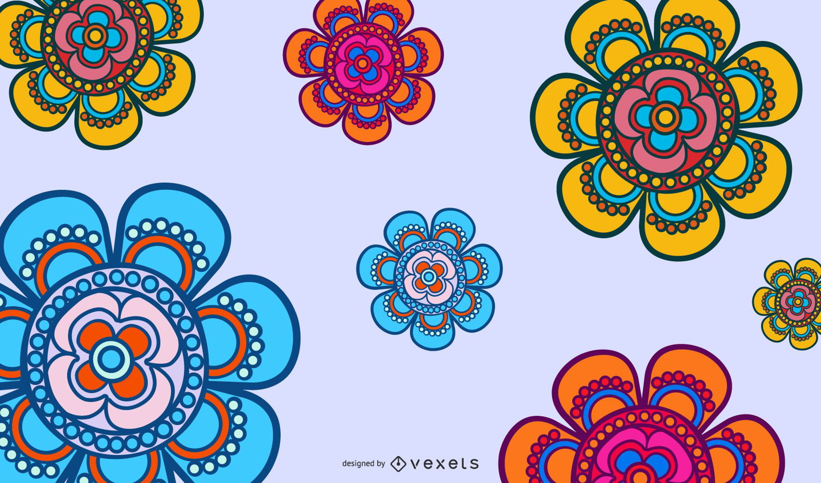 Vector de patrón floral artístico