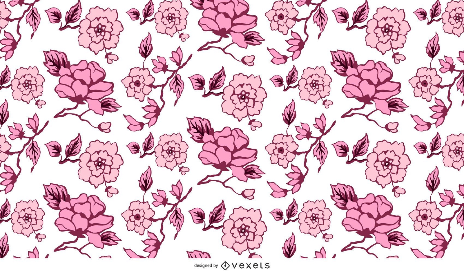 vector de fondo abstracto floral patrón 02