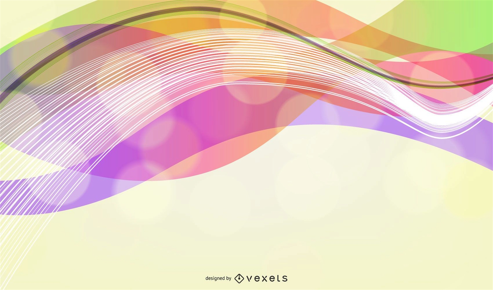 Vector de fondo de diseño de onda abstracta colorida