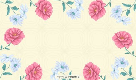vetor de fundo padrão floral abstrato
