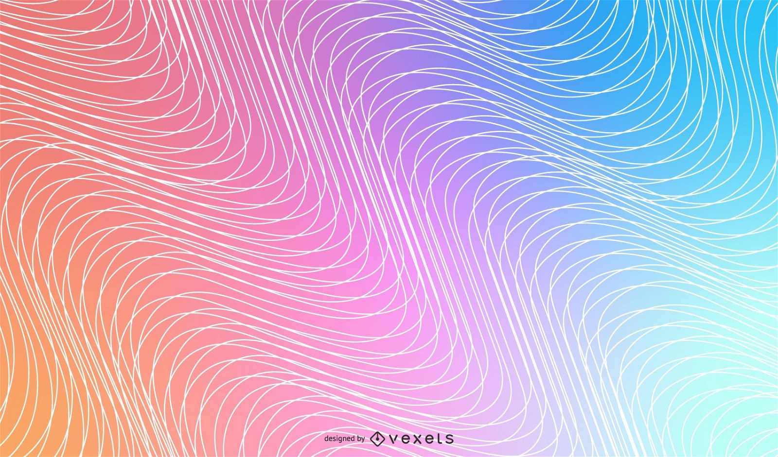 Abstrakter Wellen-Farblicht-Hintergrund-Vektor