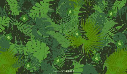 Abstrakte Blumengrün-Hintergrund-Vektor-Illustration