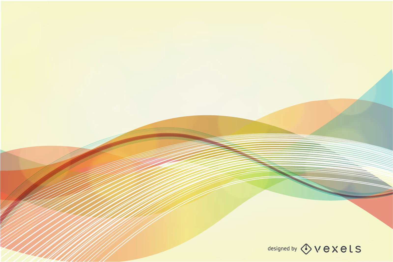 Abstract Colored Wave Vector Background