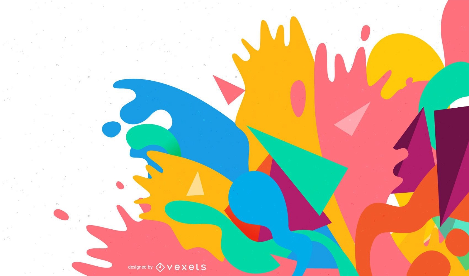 Colorful Abstract Splash Vector Design
