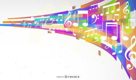 Ilustración de vector de fondo de diseño de música abstracta