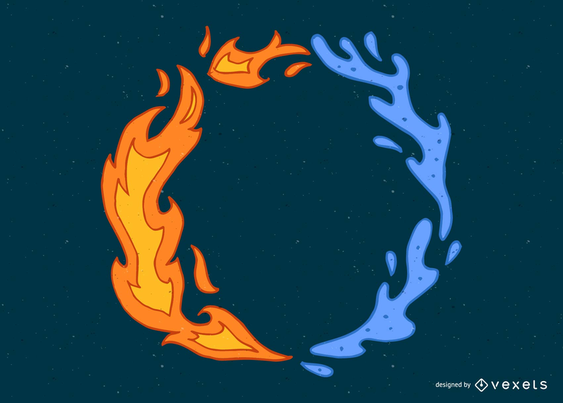 Fire and water ring Fire and water ring