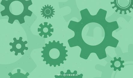Abstract Color Gears Vector Graphic