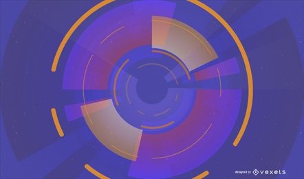 Abstract Technology Circles Vector Background
