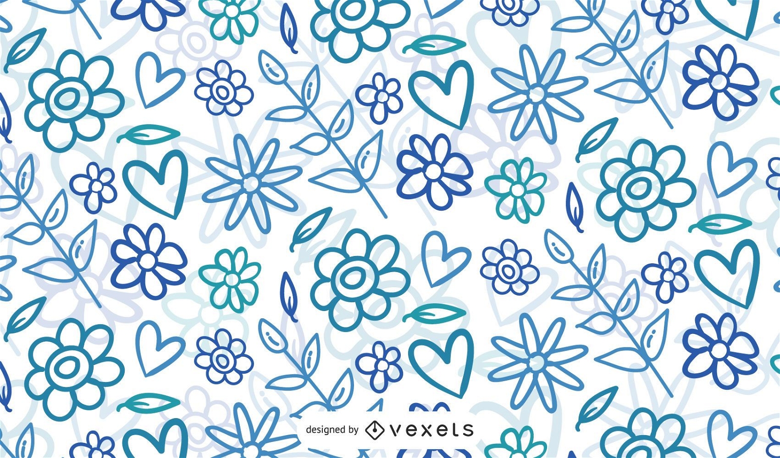 Abstract Summer Floral Background Vector Graphic