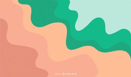 Fondo de vector de ondas de colores abstractos