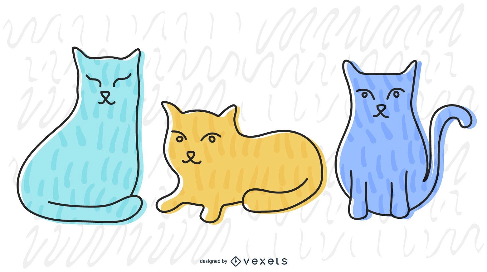 Abstract cat vector