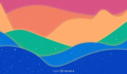 Abstract Colorful Light Waves Vector Background
