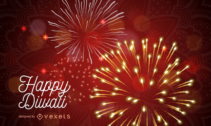 Diwali background with sparks