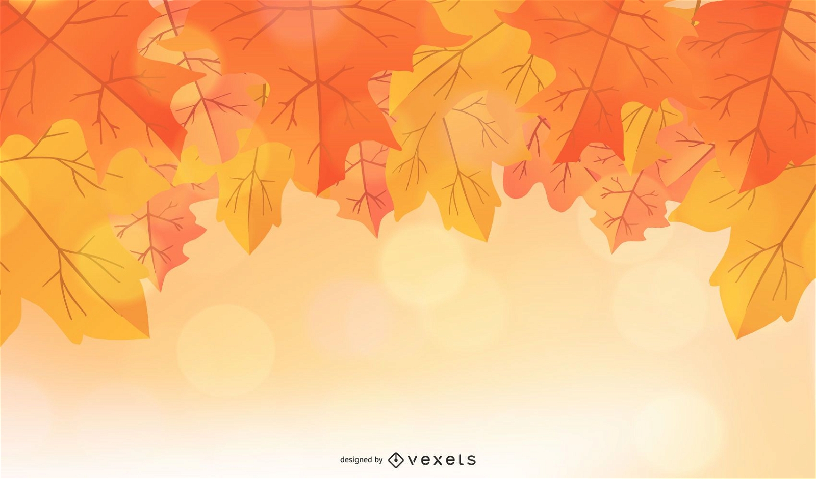 Orange Fall Leaves Background Design