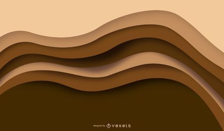 Fundo de ondas de camada marrom