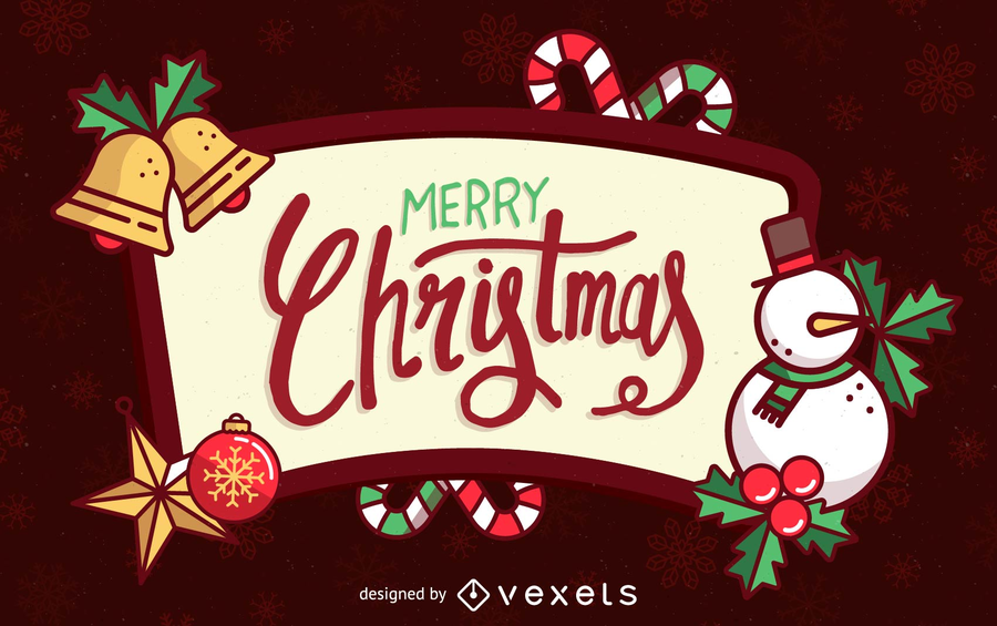 Christmas frame background with snowman Christmas frame background with snowman