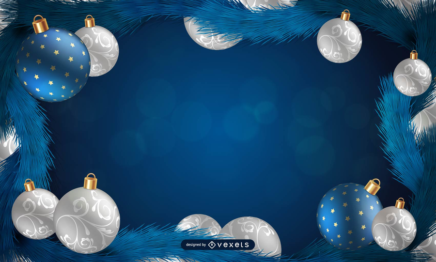 Blue Christmas Frame With Snowflakes - Vector Download