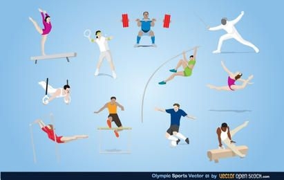 People doing Sports Vector