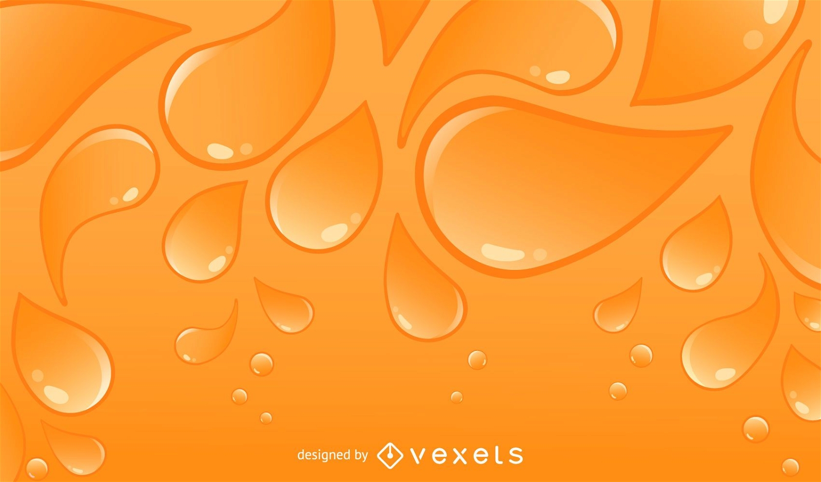 Orange Drops Background Design