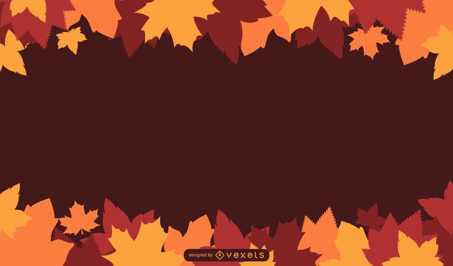 Ilustración de hojas de otoño con texto Ilustración de hojas de otoño con texto