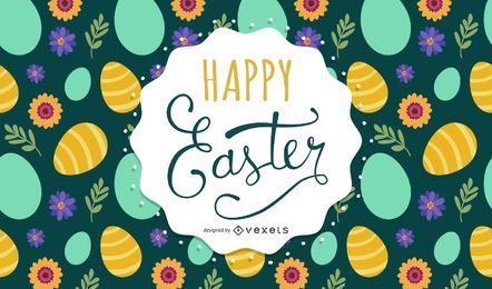 Fondo de letras de Pascua feliz