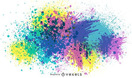 Colorful Splat Abstract Background