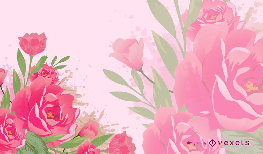 Telón de fondo de flores rosa ilustración Telón de fondo de flores rosa ilustración