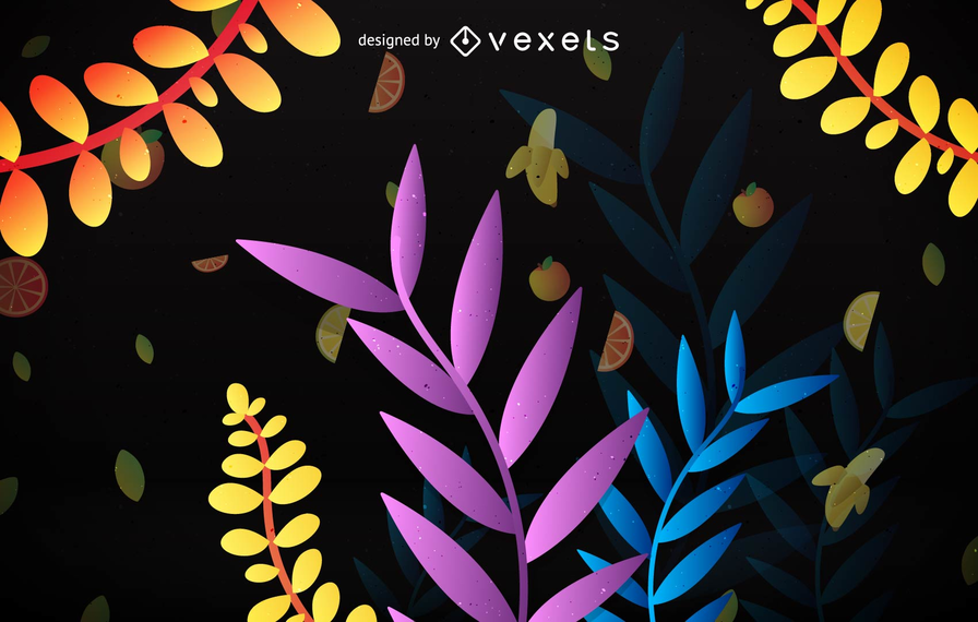 Diseño tropical de alto contraste. Diseño tropical de alto contraste.
