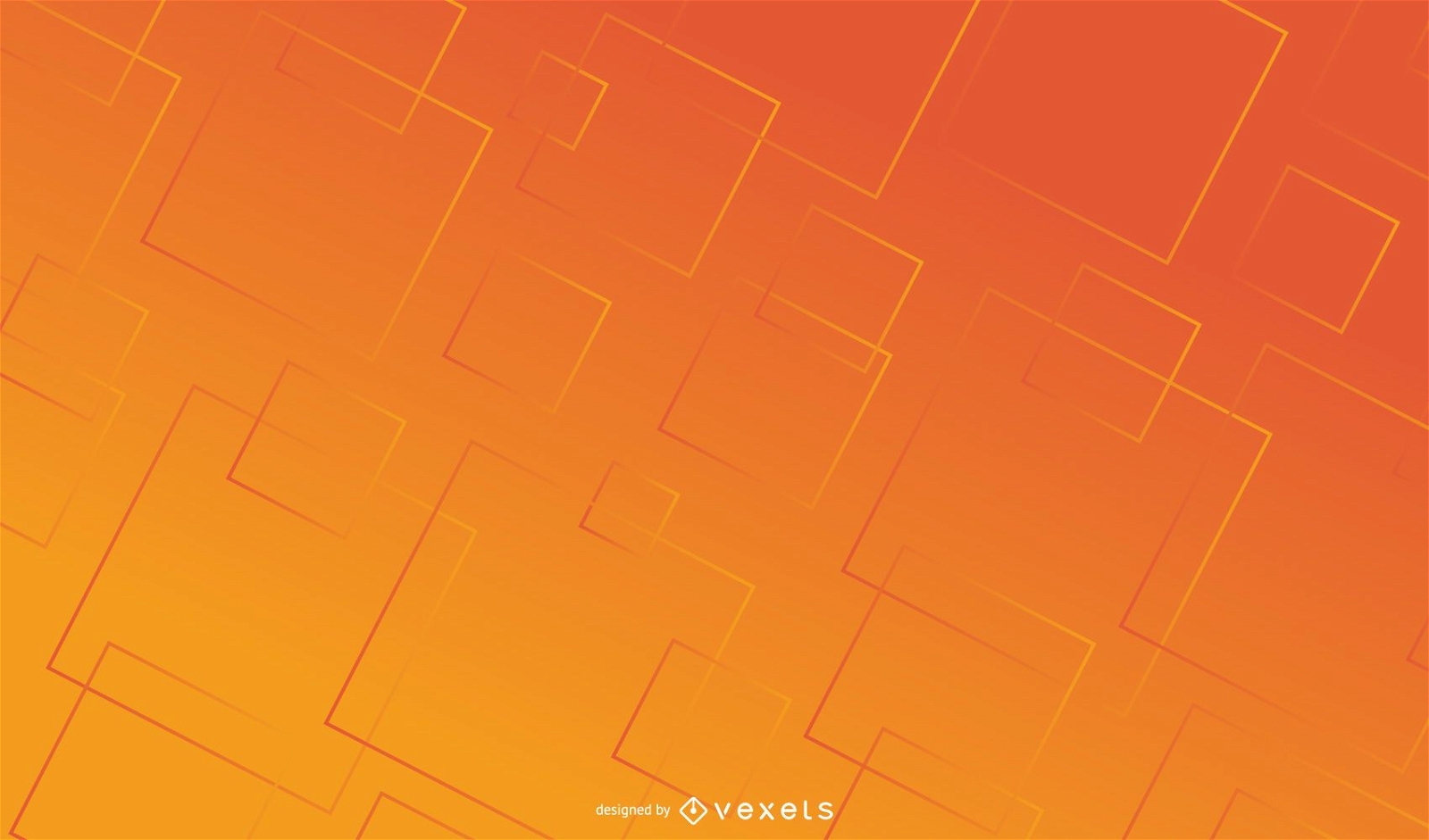 Hintergrunddesign der orangefarbenen Quadrate