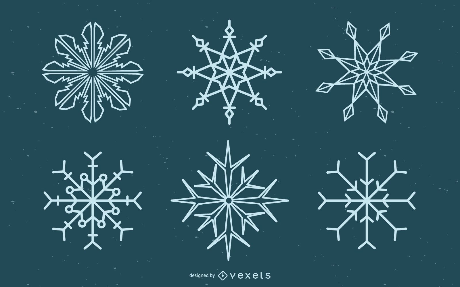 Pacote de ilustração de floco de neve