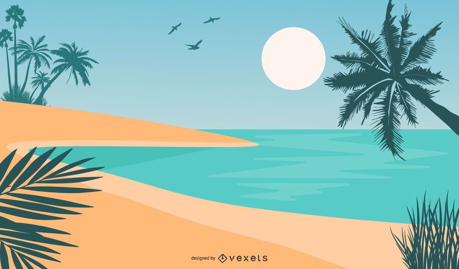 Fundo de praia de verão Fundo de praia de verão
