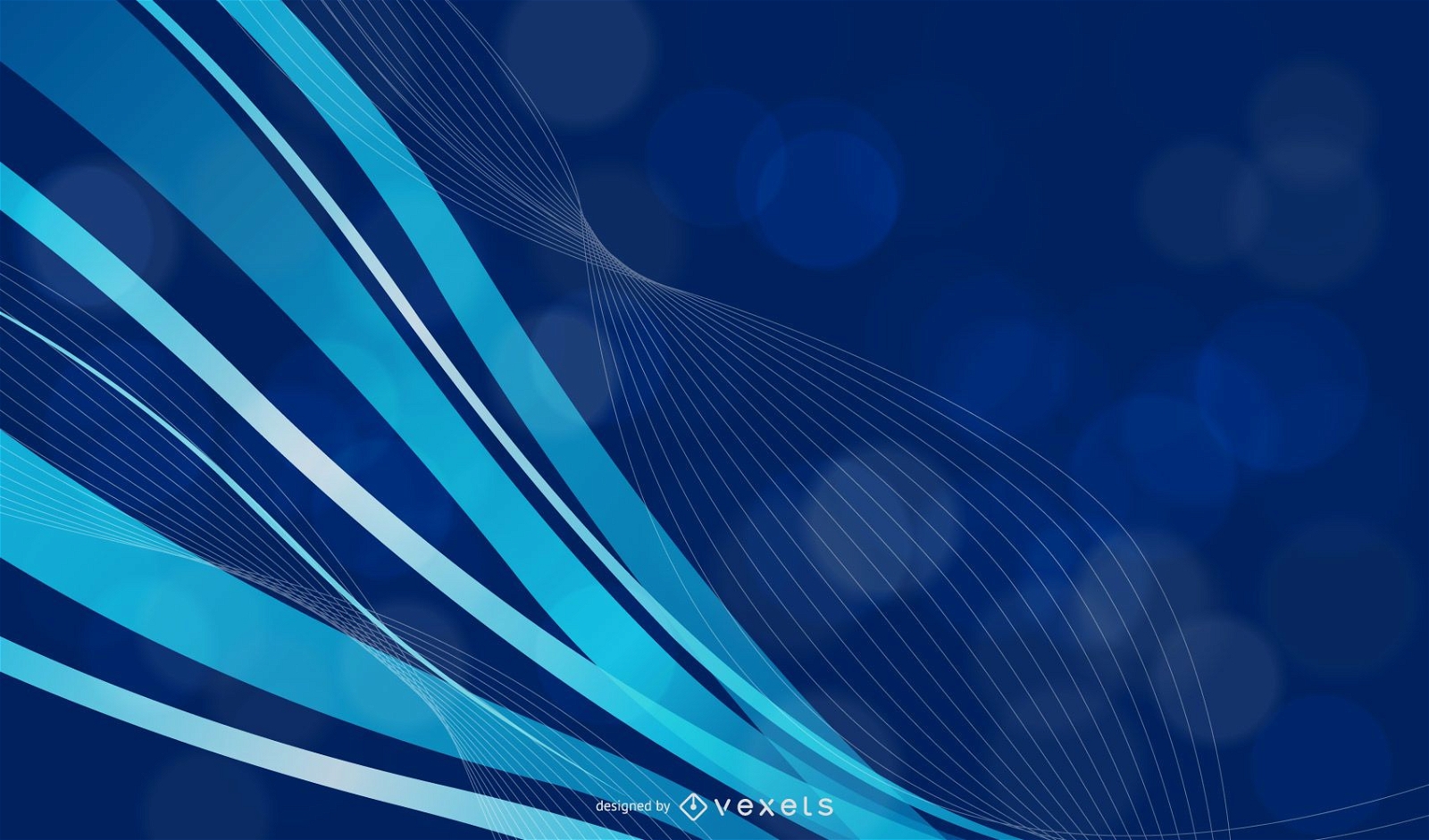 Blue Abstract Wavy Background