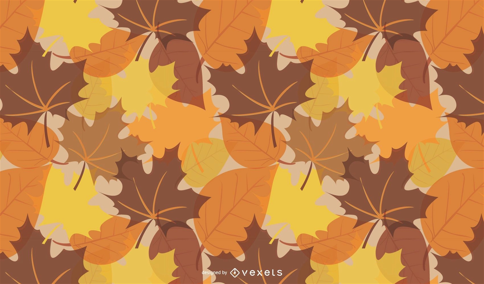 Fondo de patrón de hojas de otoño