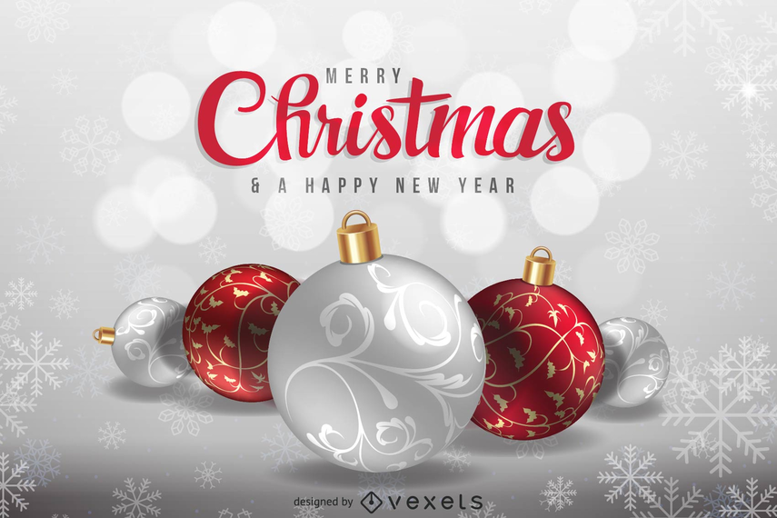 Weihnachtsgrußkarte oder -hintergrund im Silber und im Rot Weihnachtsgrußkarte oder -hintergrund im Silber und im Rot