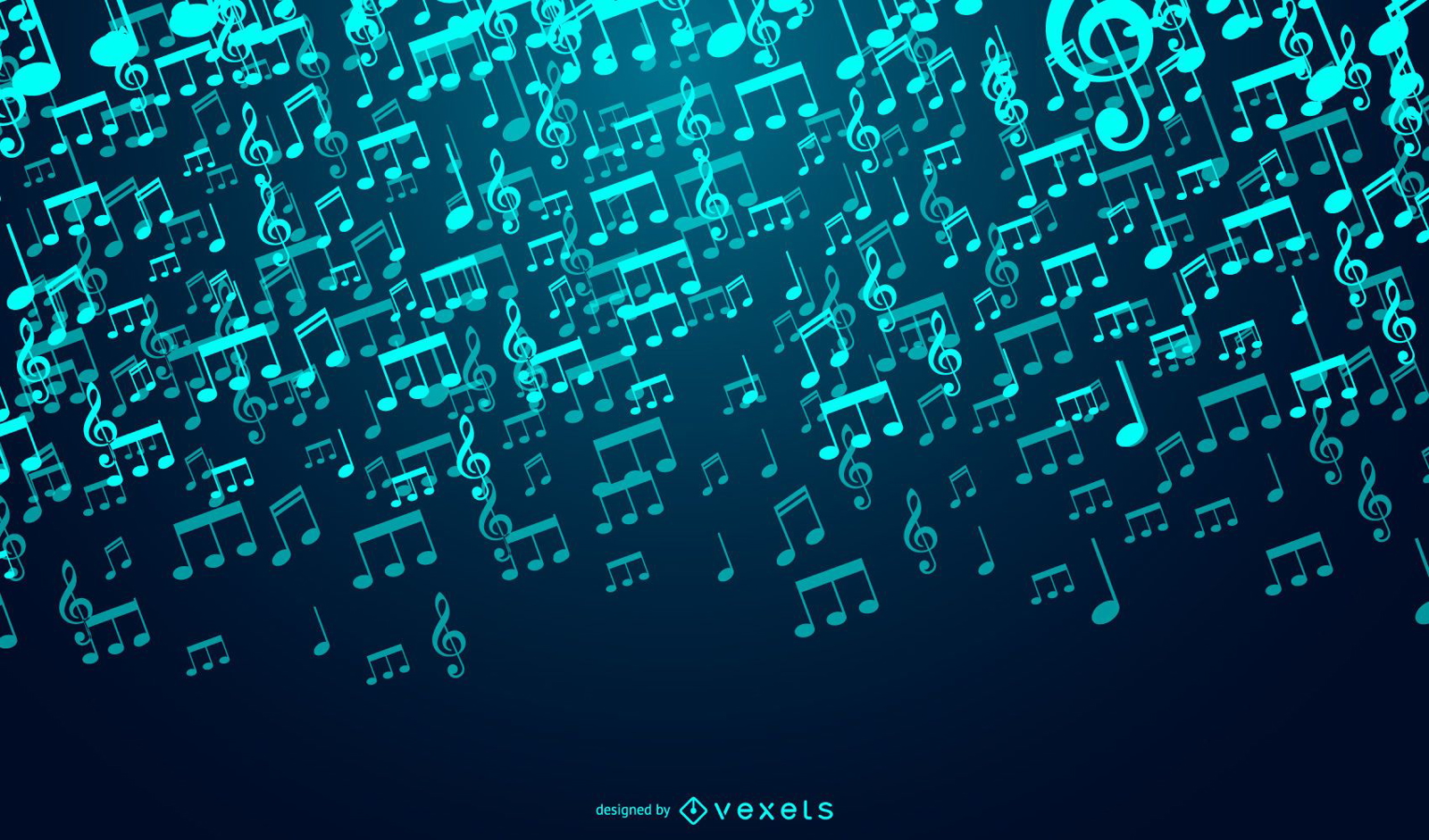 Blue music keys background