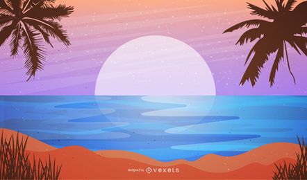 Fundo exótico da praia de verão