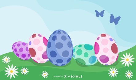 Ovos de Páscoa Design de fundo
