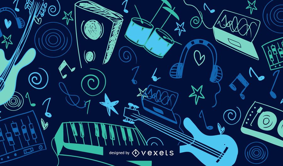 Colorful Music Background Colorful Music Background