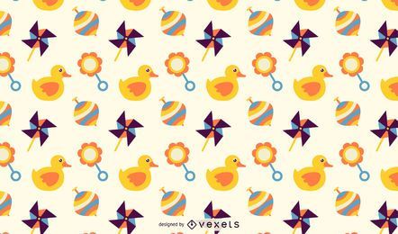 Cute Cartoon Toys Pattern Background