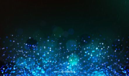 Diseño de luces de Navidad azul brillante