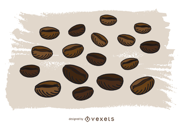 Vectores Y Gráficos De Granos De Cafe